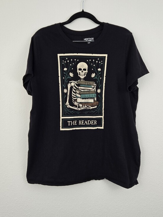 torrid Tops - Black Torrid Hertiage Knit Reader Graphic Short Sleeve